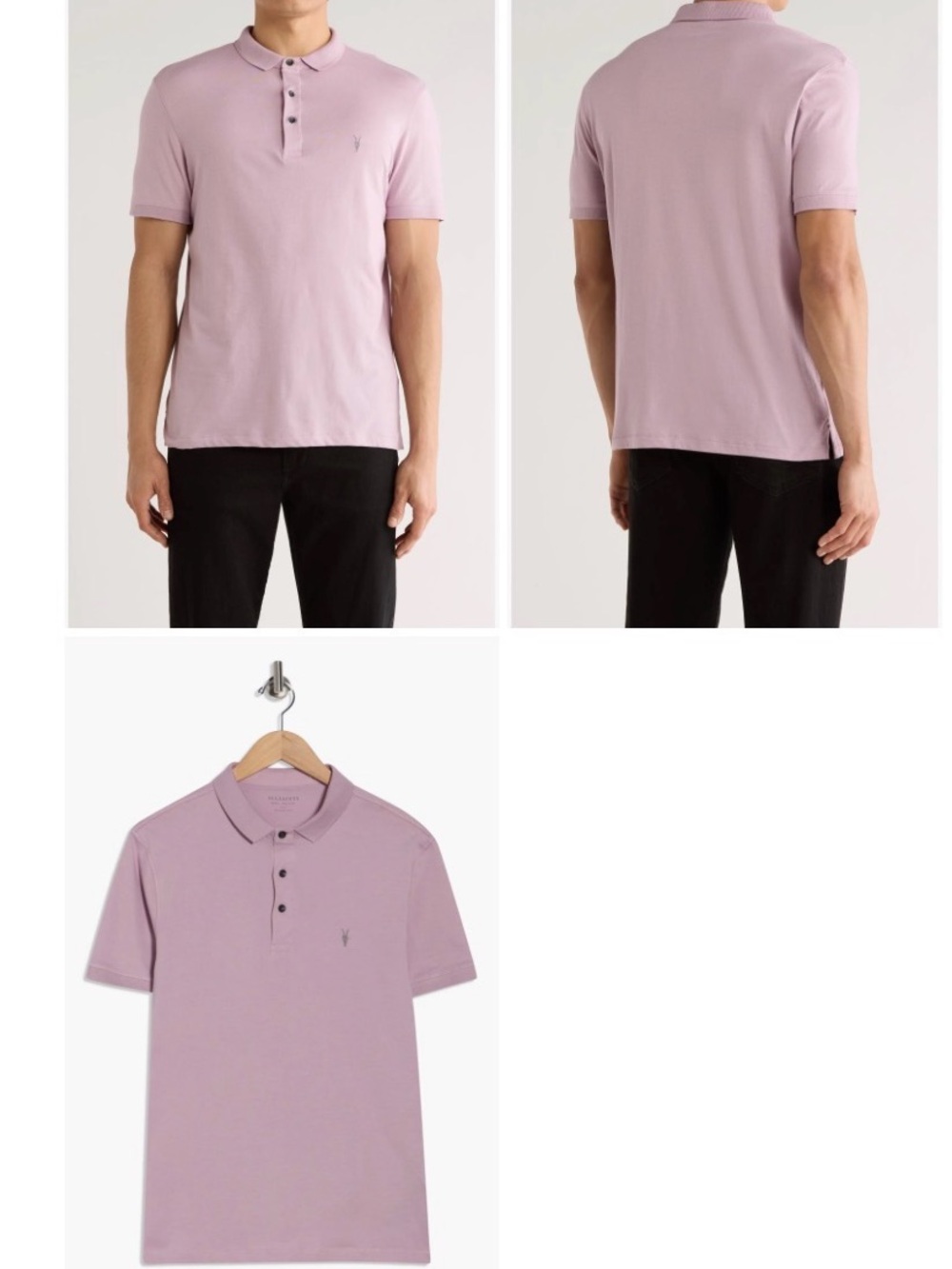 All Saints Men’s Polo Shirt - Picture 3 of 5